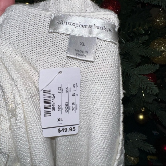 Christopher & Banks Christmas tree sweater size XL - Picture 7 of 10